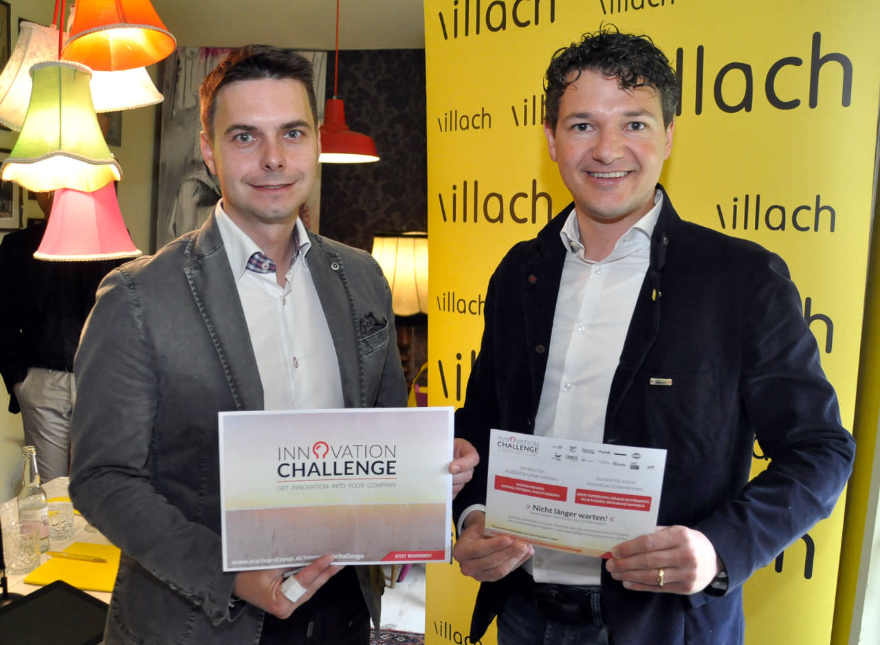 Präsentierten die „Innovation Challenge“: Villachs Gewerbereferent Stadtrat Mag. Peter Weidinger und Projektleiter Ing. Marc Gfrerer.