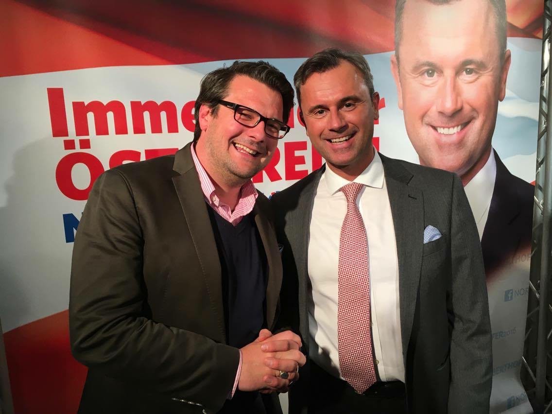Nationalrat Wendelin Mölzer mit Bundespräsidentschaftskandidat Norbert Hofer