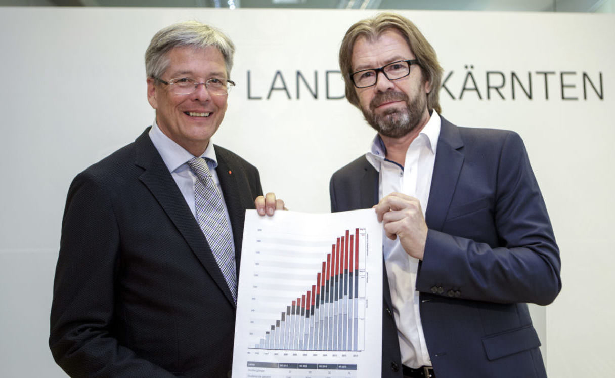 LH Peter Kaiser und Vorstandsvorsitzender Siegfired Spanz (FH Kaernten).