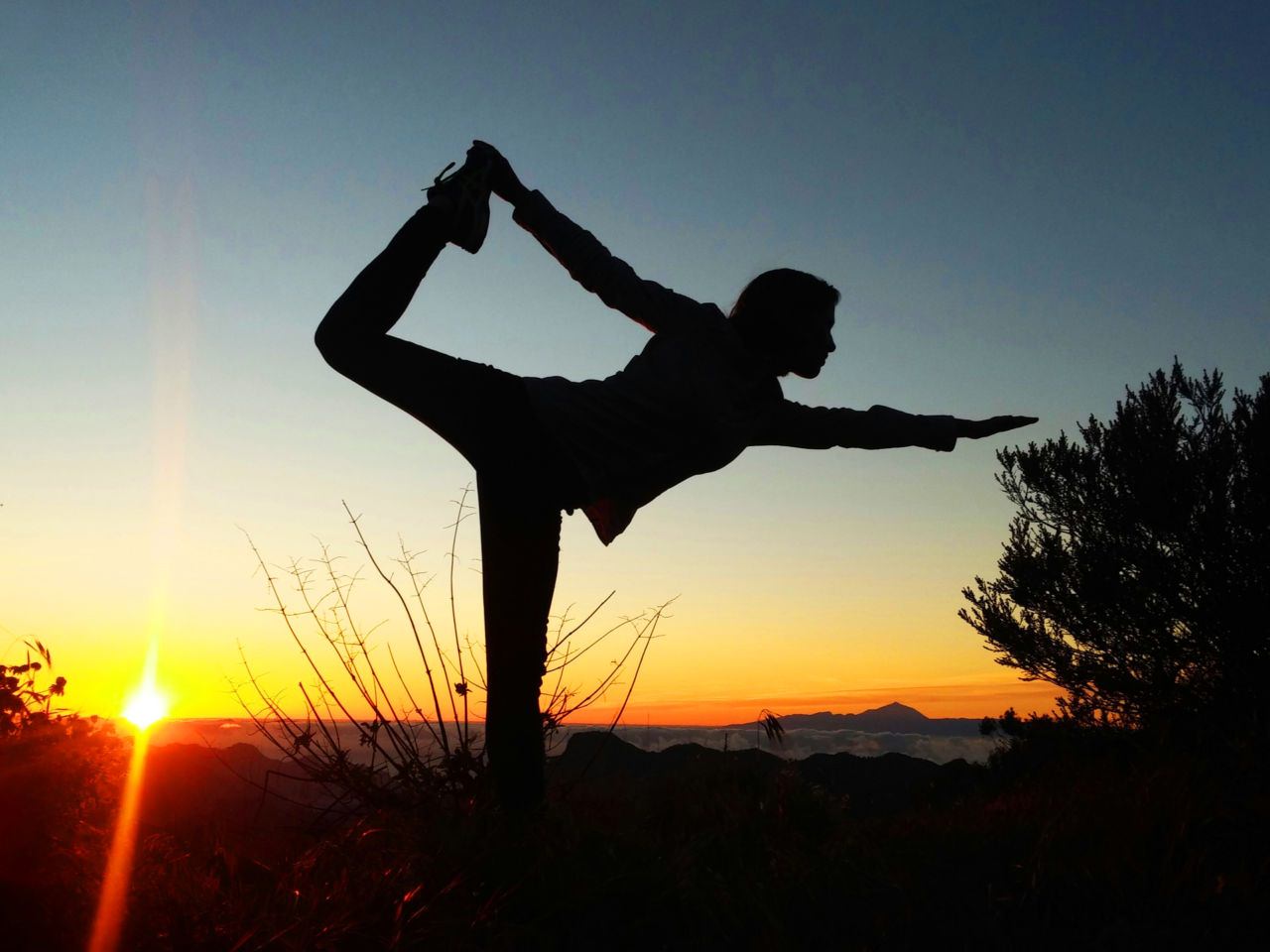 Viele Yogaübungen sind gut geeignet um gleichzeitig Flexibilität, Kraft und Balance zu trainieren.