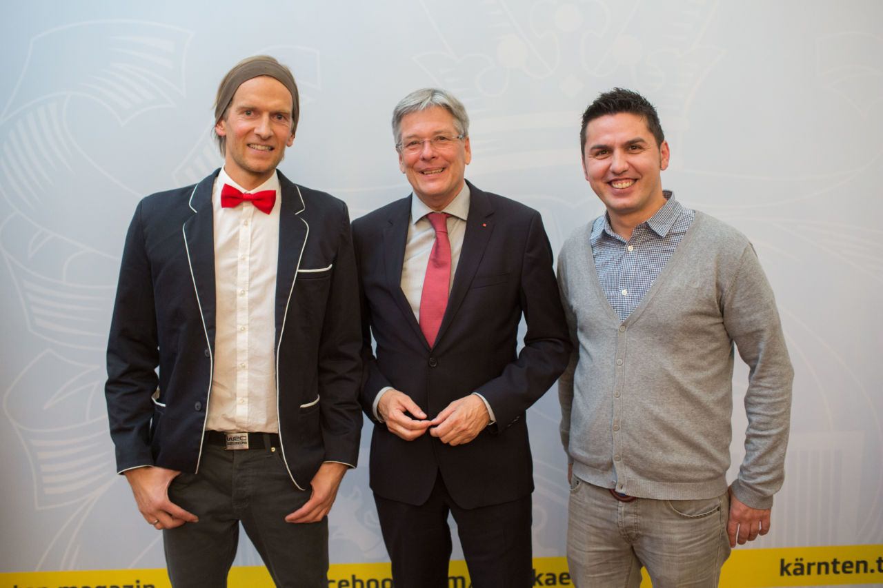 Jochen Maggale, LH Peter Kaiser und Daniel Konjatic