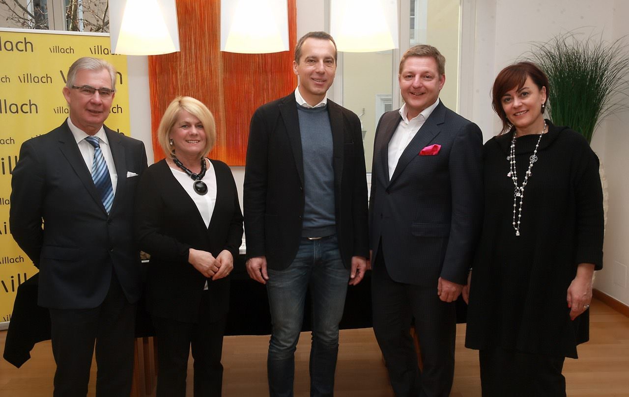 Bundeskanzler Christian Kern bei seinem Besuch in Villach im vergangenen Jahr.