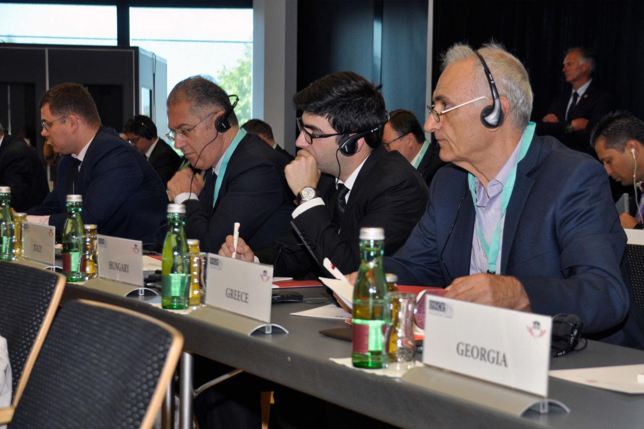 Teilnehmer bei der OSZE-Konferenz in Villach