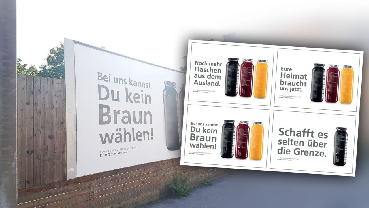 Diese vier Slogans sind auf insgesamt 1.580 Werbeflächen in Österreich verteilt.