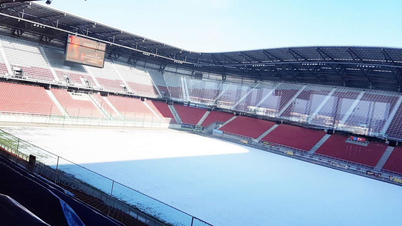 Winterliches Stadion
