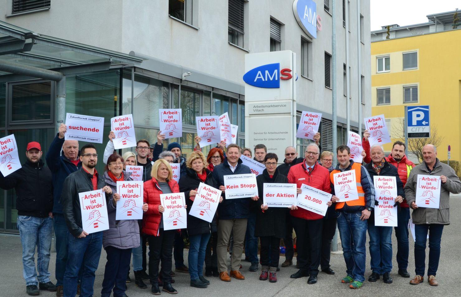Protestaktion der SPÖ-Villach