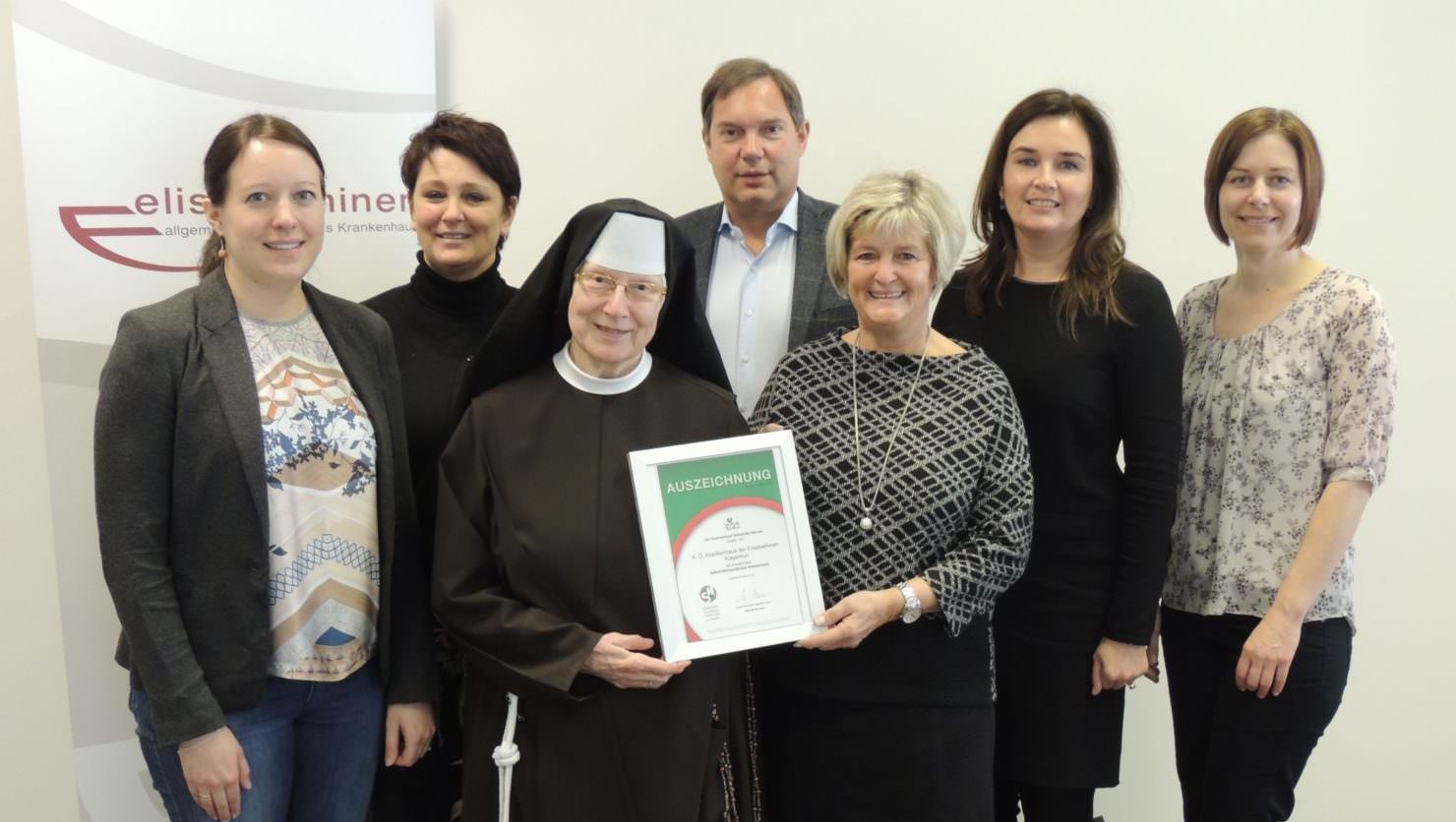 Das Elisabethinen-Krankenhaus Klagenfurt wurde als „Selbsthilfefreundliches Krankenhaus ausgezeichnet
