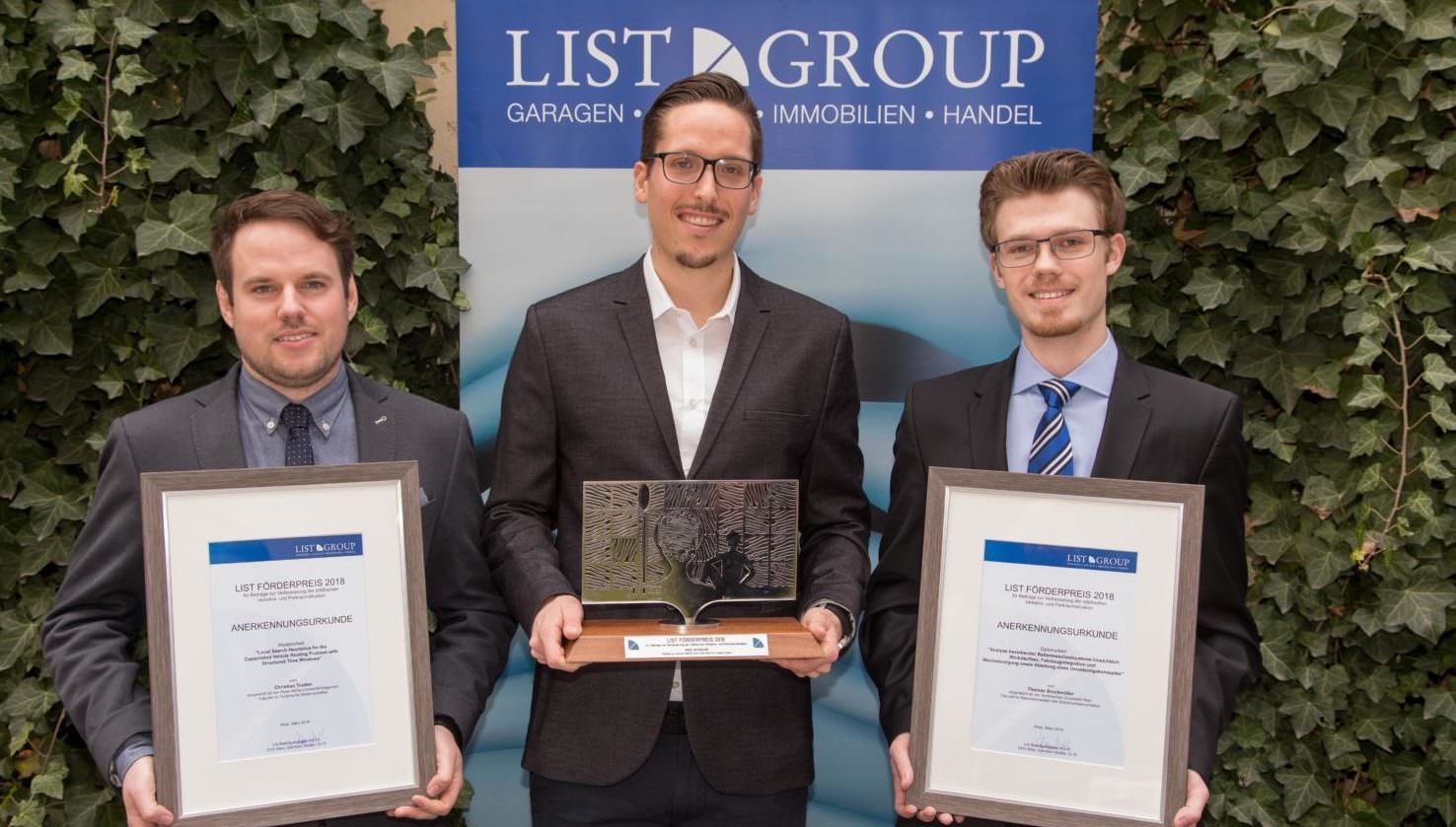 von links nach rechts:
Die Jury des List Förderpreises hat nun drei junge Wissenschafter für ihre Arbeiten ausgezeichnet, und zwar Christian Truden, Mike Wengler und Thomas Bruckmüller.
