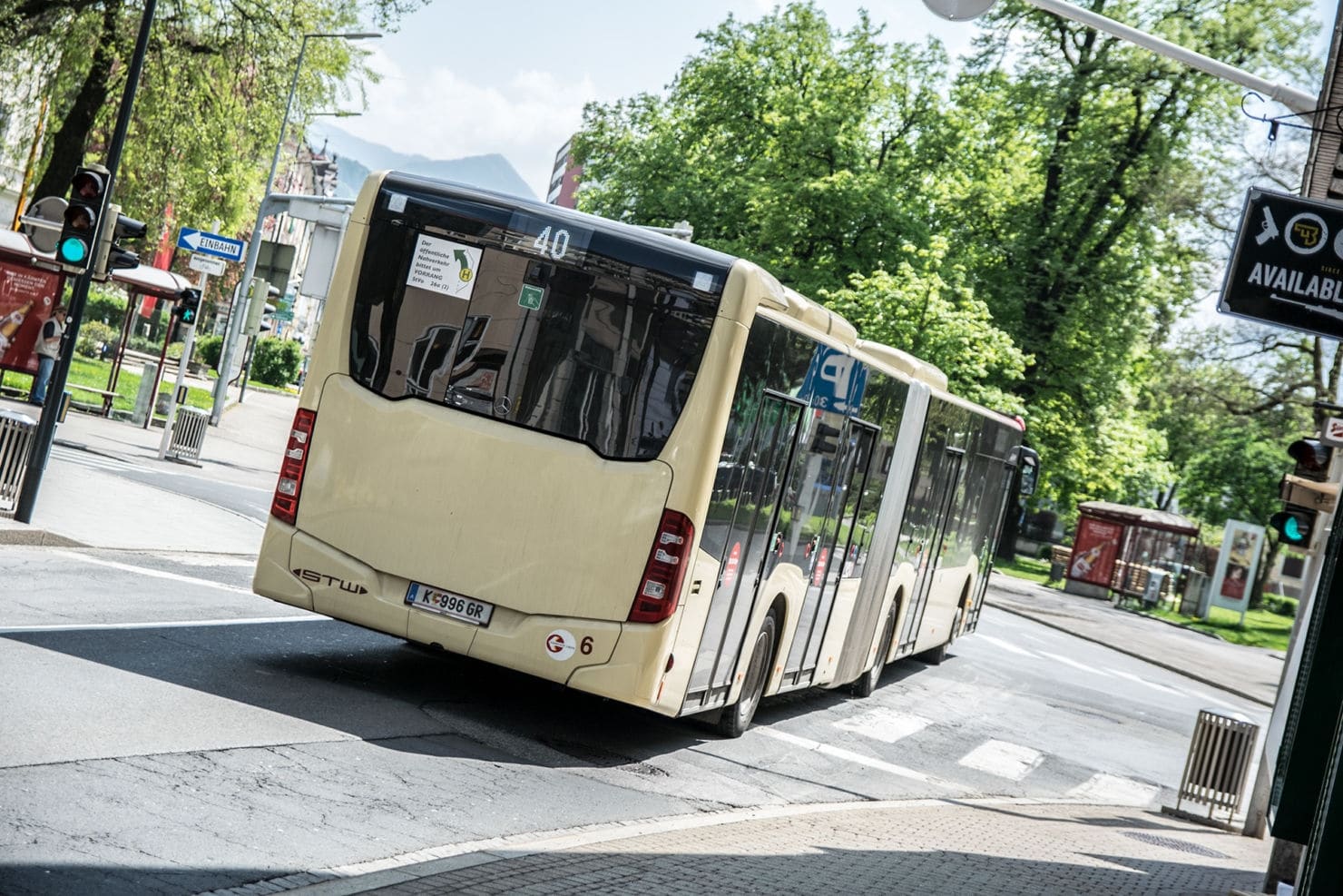 Wegen der Straßensperren mussten einige Fahpläne der Klagenfurter STW-Buslinien vorgenommen werden.