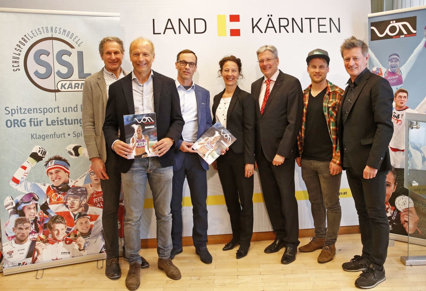 LH Kaiser, Verband Österreichischer Nachwuchsleistungssportmodelle und Schulsportleistungsmodell Kärnten informierten in einer Pressekonferenz