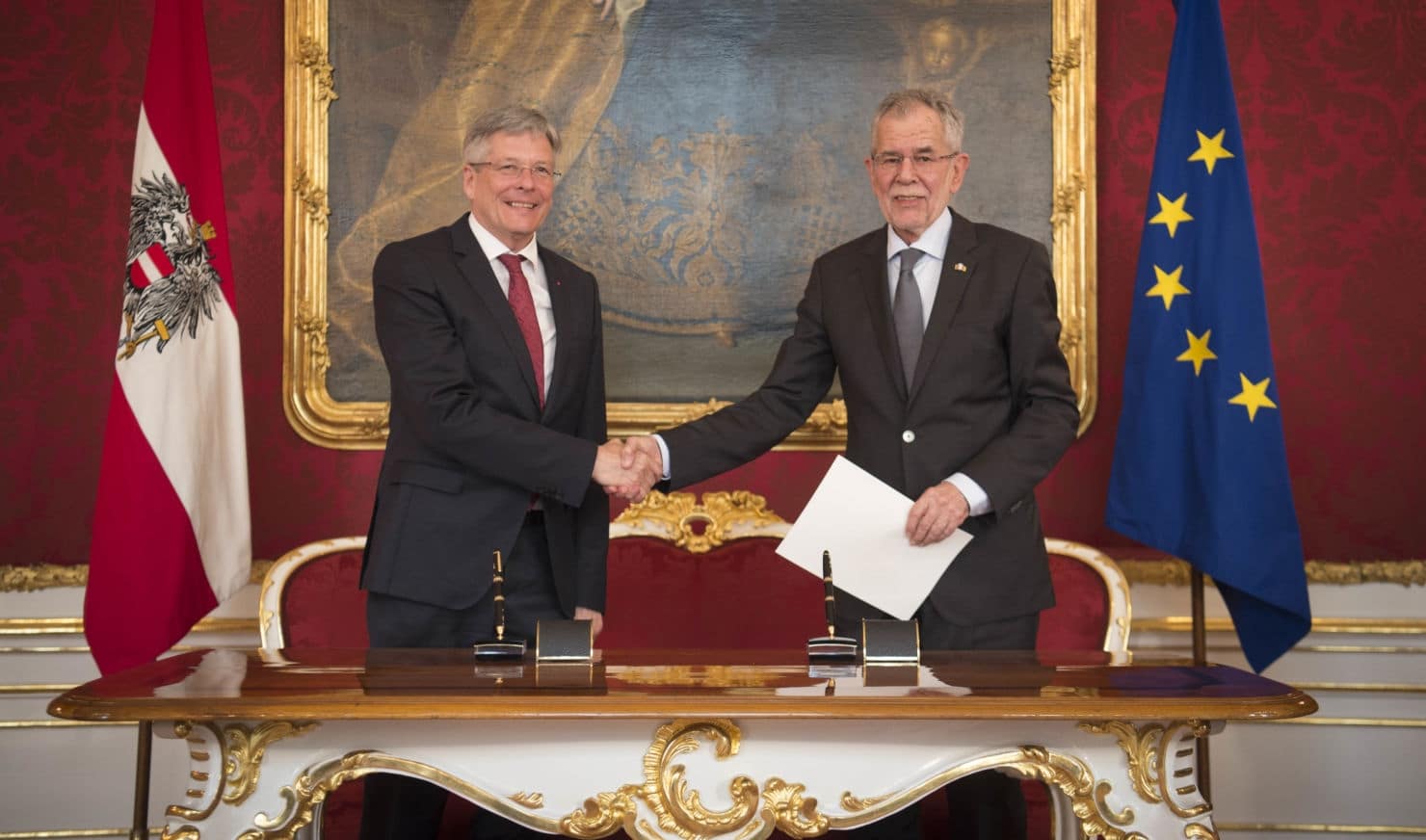 Angelobung von Landeshauptmann Peter Kaiser durch Bundespräsidenten Alexander Van der Bellen in der Hofburg