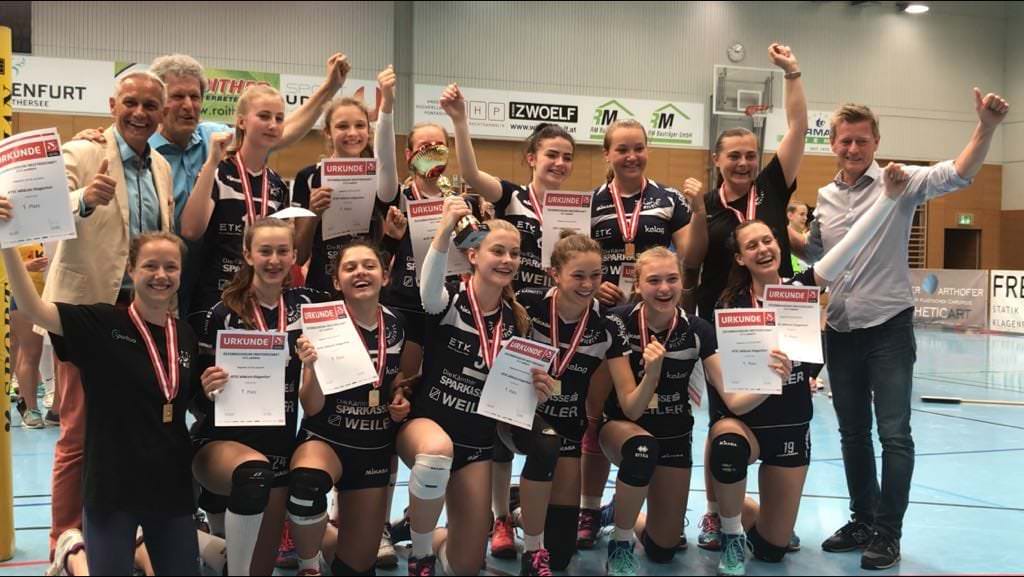 Die U15 ATSC Wildcats Klagenfurt freuen sich über den ÖM-Titel, den sie in Viktring gewinnen konnten