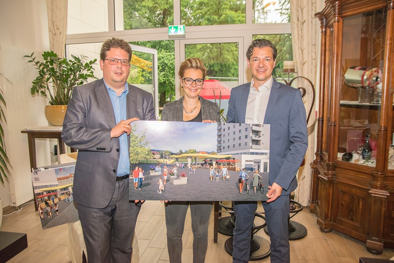 Stadtrat Christian Pober, Stadträtin Katharina Spanring und ÖVP-Nationalrat Peter Weidinger präsentierten gemeinsam das Innenstadtkonzept der ÖVP. 