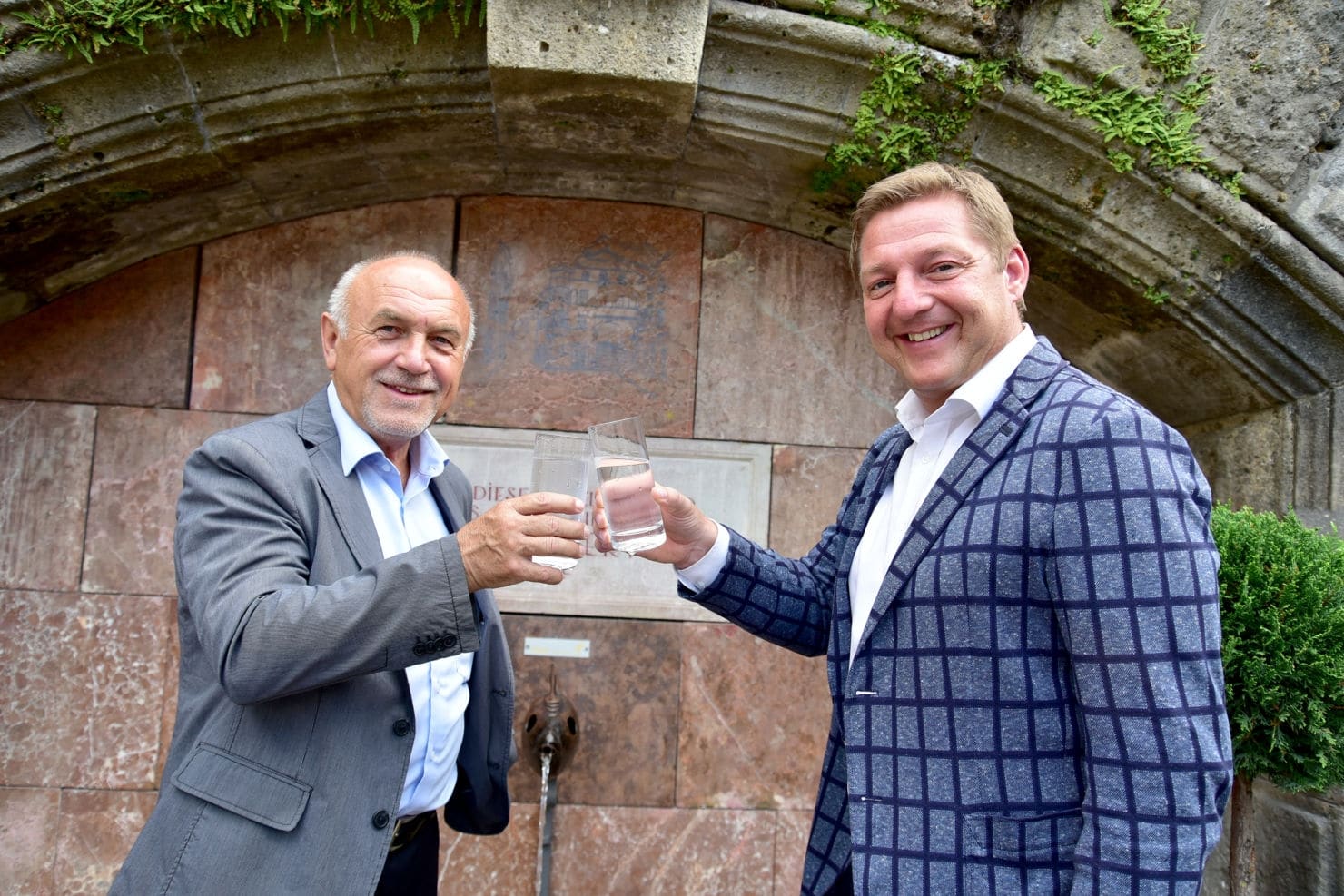 Bürgermeister Günther Albel und Bürgermeister Zwölbar