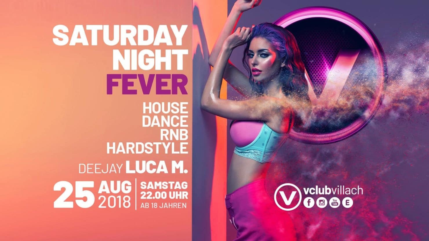 Nicht zu vergessen: Saturday Night Fever – der Samstag mit den besten Hits von House, Dance, RnB und Hardstyle.