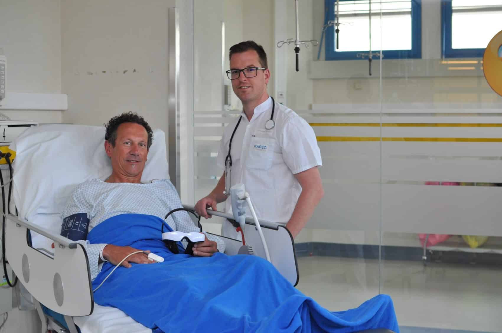 v.l.n.r.: Patient Anton Dietrichsteiner mit Dr. Müller-Muttonen