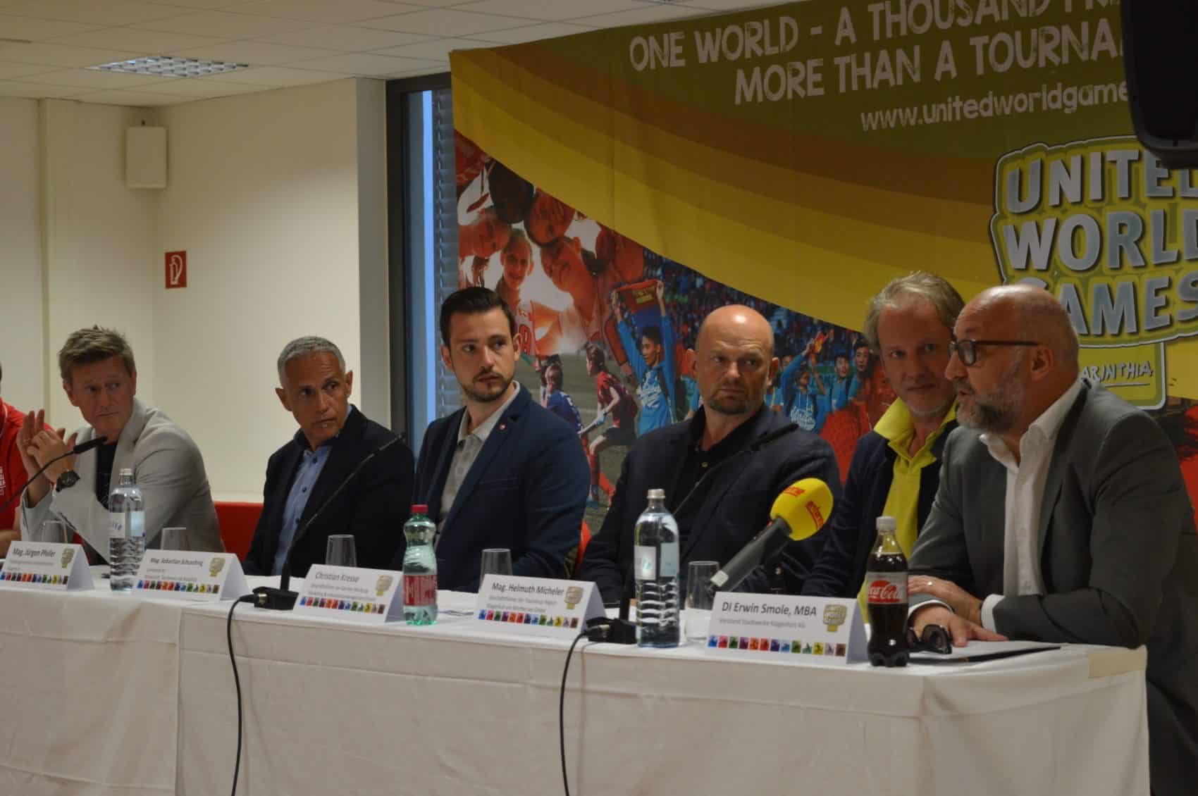 Details zu den 15. United World Games wurden bei einer Pressekonferenz von Verantwortlichen der UNITED WORLD GAMES, der Stadt Klagenfurt und des Landes Kärnten präsentiert.