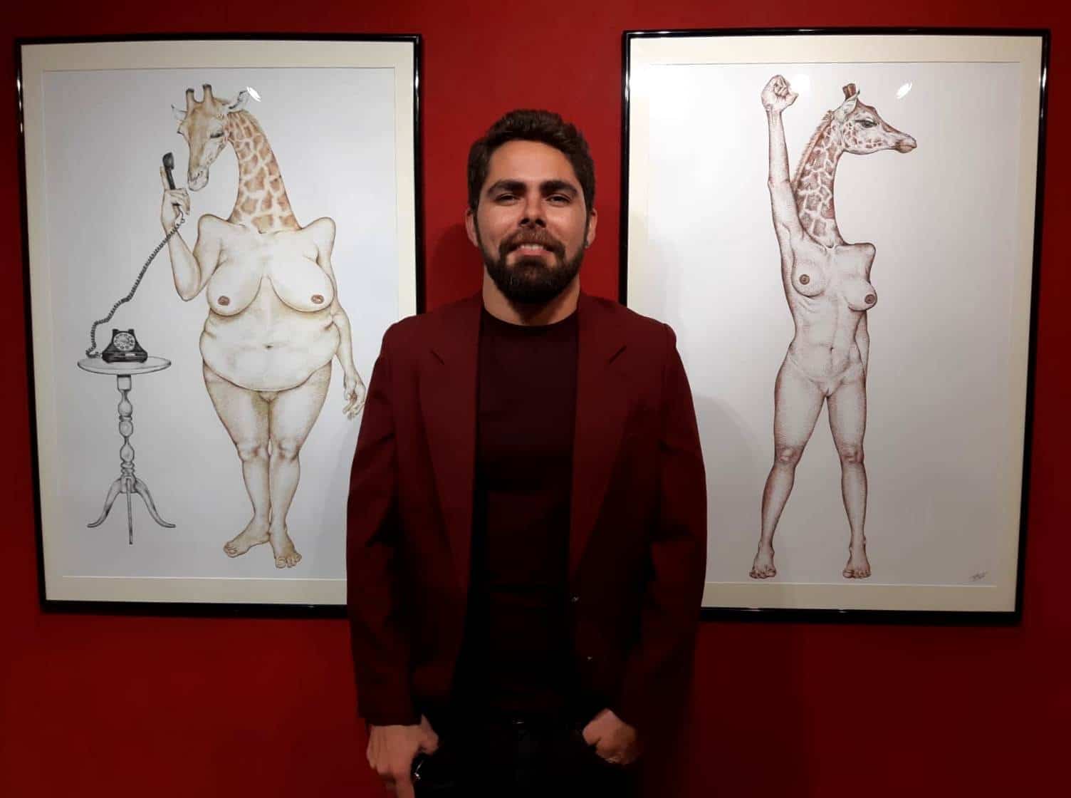 Unter dem Motto „Bis zum Hals“ präsentierte der Künstler Daniel Torres seine neuesten Werke.
