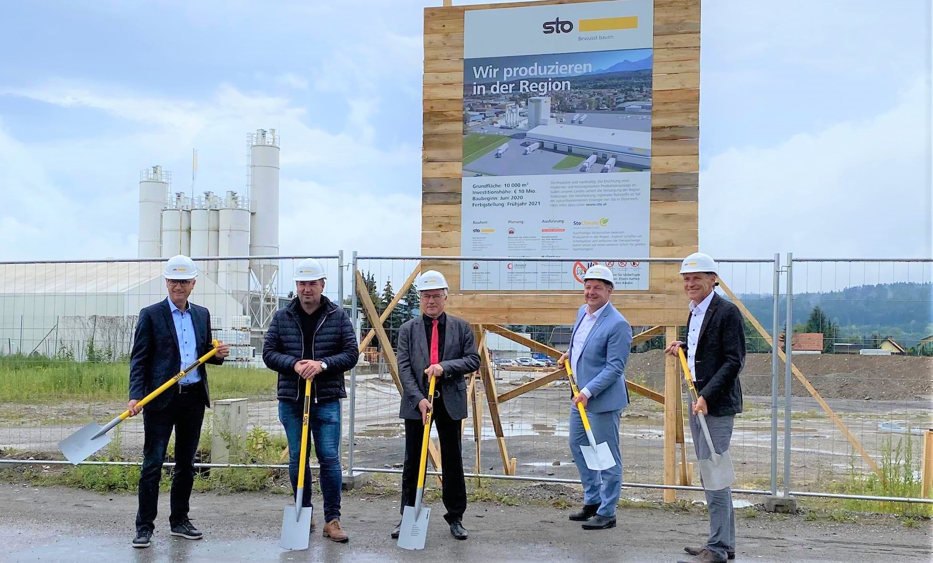 Sto investiert 10 Millionen Euro in die Errichtung einer modernen, rund 3.000 Quadratmeter großen Produktionsanlage am Standort Villach.