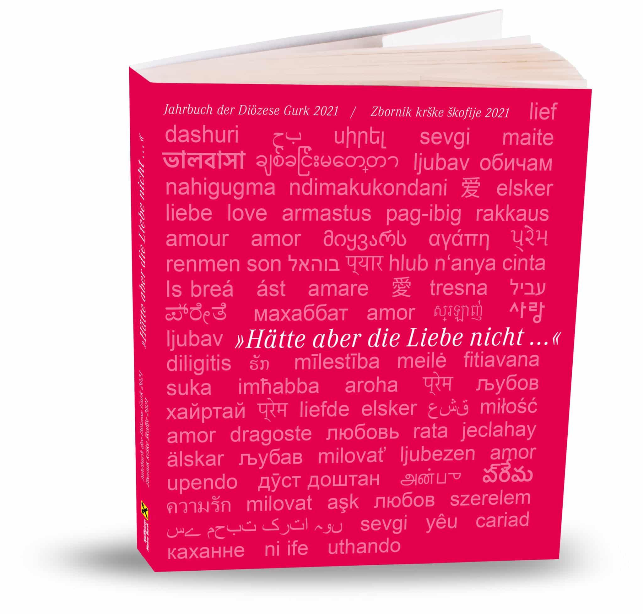 Das Wort “Liebe” schmückt das Cover des neuen Jahrbuches in 86 Sprachen.