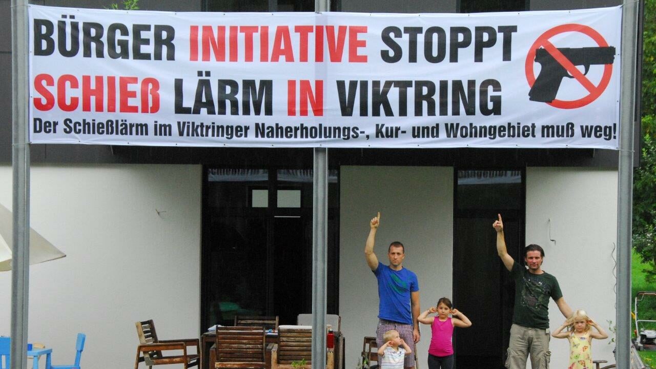 Bei der Bürgerinitiative „Stoppt den Schießlärm in Viktring“ möchte man die Schließung einer Schießanlage in Klagenfurt erreichen.