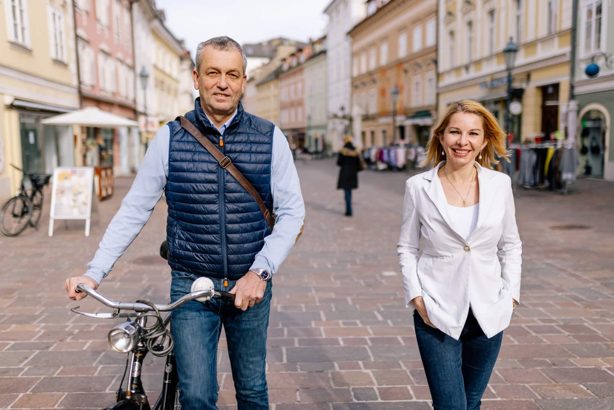 Der neue ÖVP-Stadtrat Max Habenicht und Klubobfrau Julia Löschnig haben große Ziele für die Landeshauptstadt. 