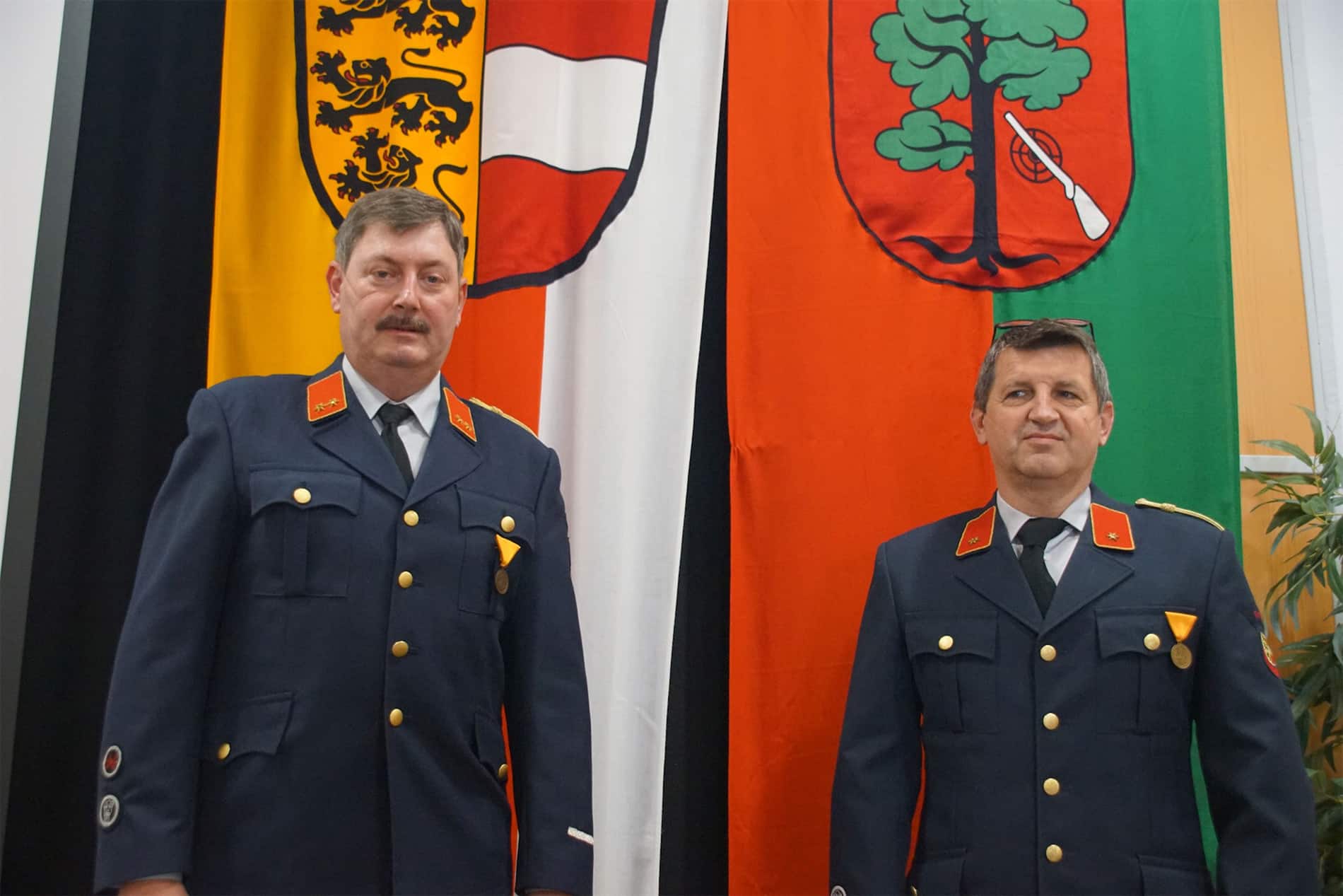 Die Kommandantschaft der Feuerwehr Ressnig